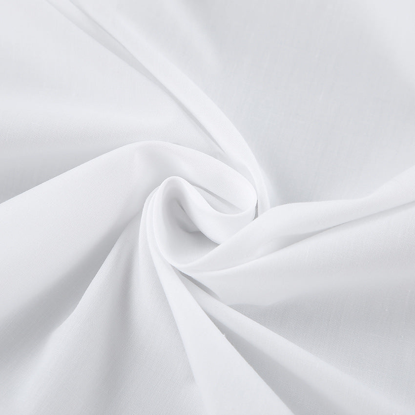 Dame Skjorte – Oversize Pasform – Bomuldsblanding – Lange Ærmer – Knaplukning