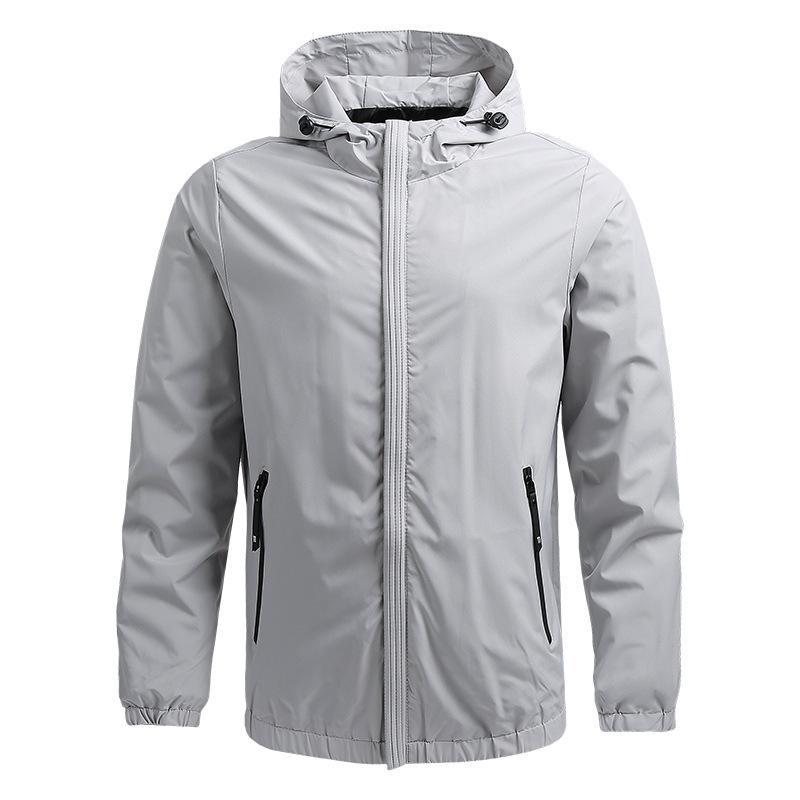 Men's Jacket with Hood – Regular Fit – Water-Resistant – Zipper – Casual Outerwear