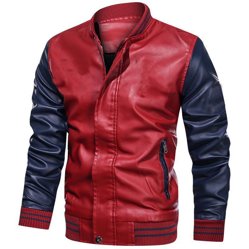 Men's Jacket – Slim Fit – Smooth Finish – Stand Collar – Zipper – Ribbed Edges