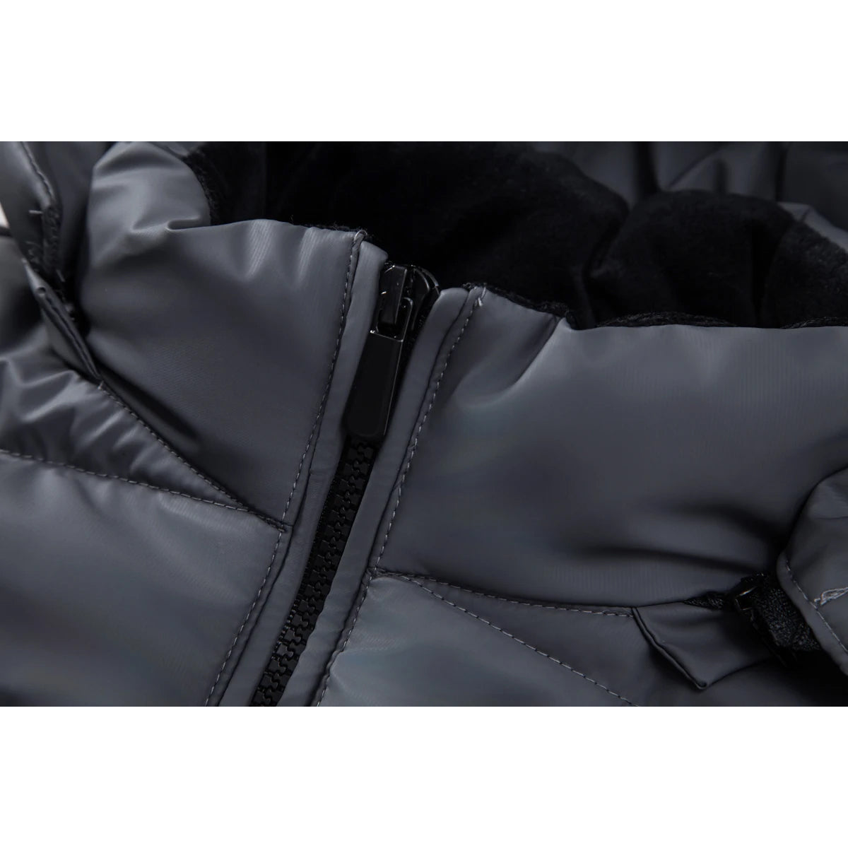 Arthur Quilted Hooded Jacket | Zipper Front Ribbed Cuffs Jacket
