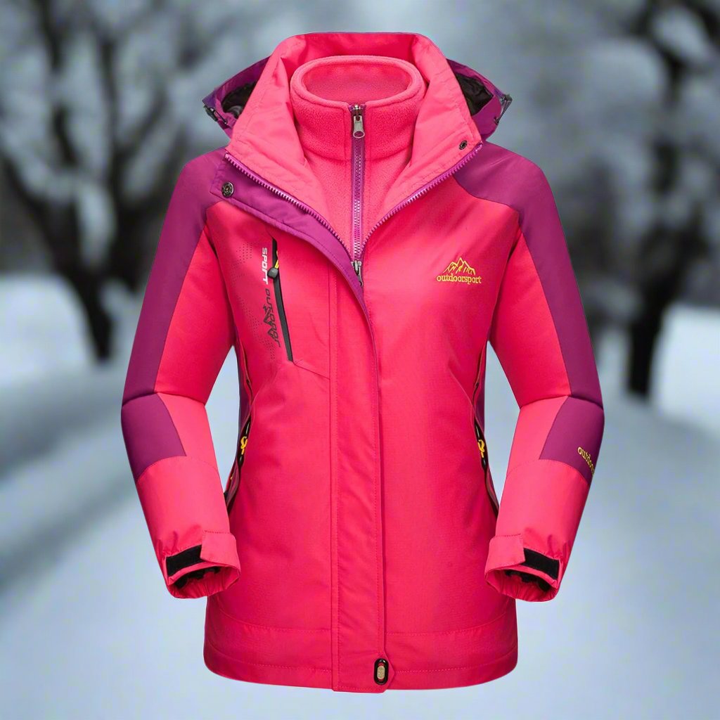 Women's Winter Jacket - Waterproof and Windproof - Insulated with Hood - Adjustable Cuffs
