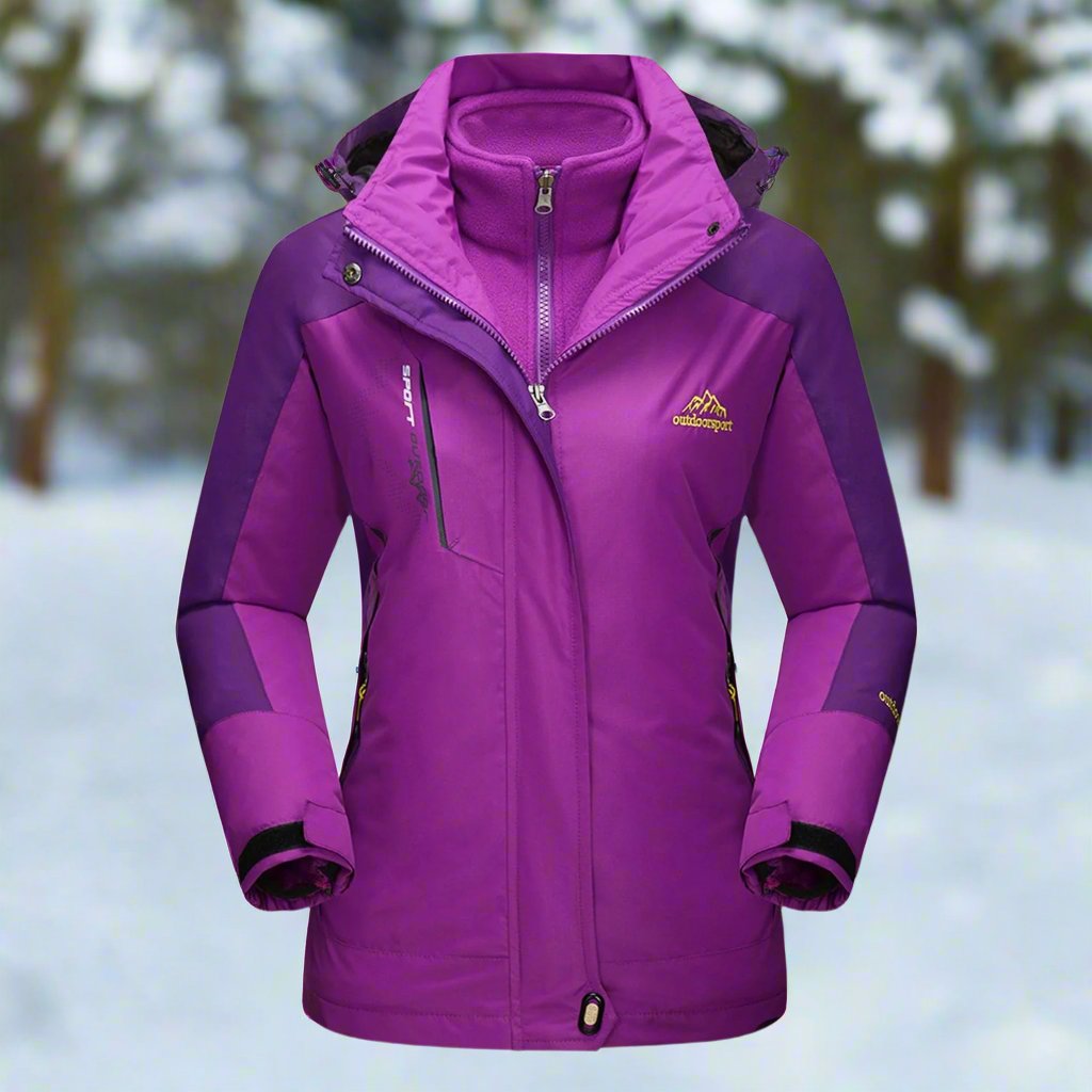 Women's Winter Jacket - Waterproof and Windproof - Insulated with Hood - Adjustable Cuffs