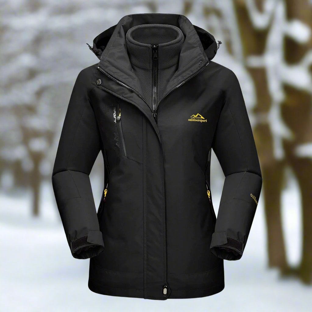 Women's Winter Jacket - Waterproof and Windproof - Insulated with Hood - Adjustable Cuffs