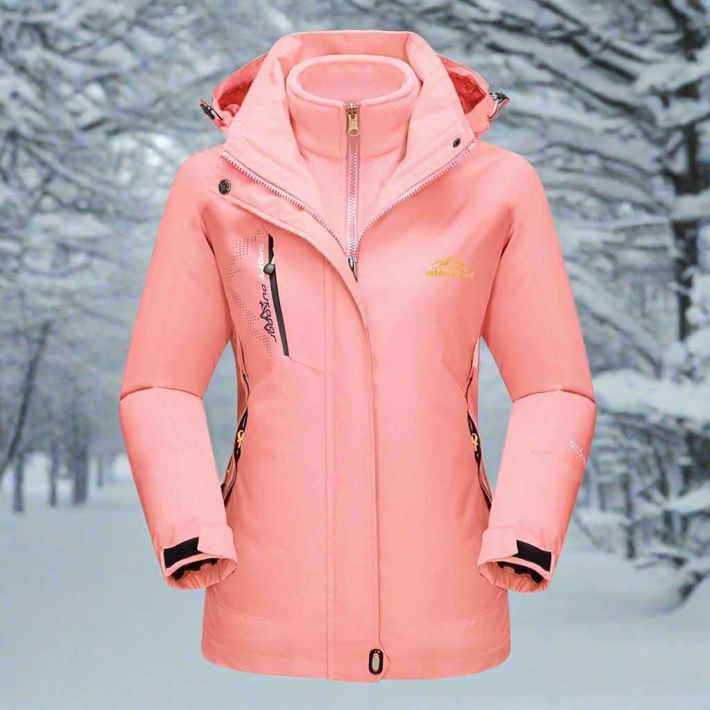 Women's Winter Jacket - Waterproof and Windproof - Insulated with Hood - Adjustable Cuffs
