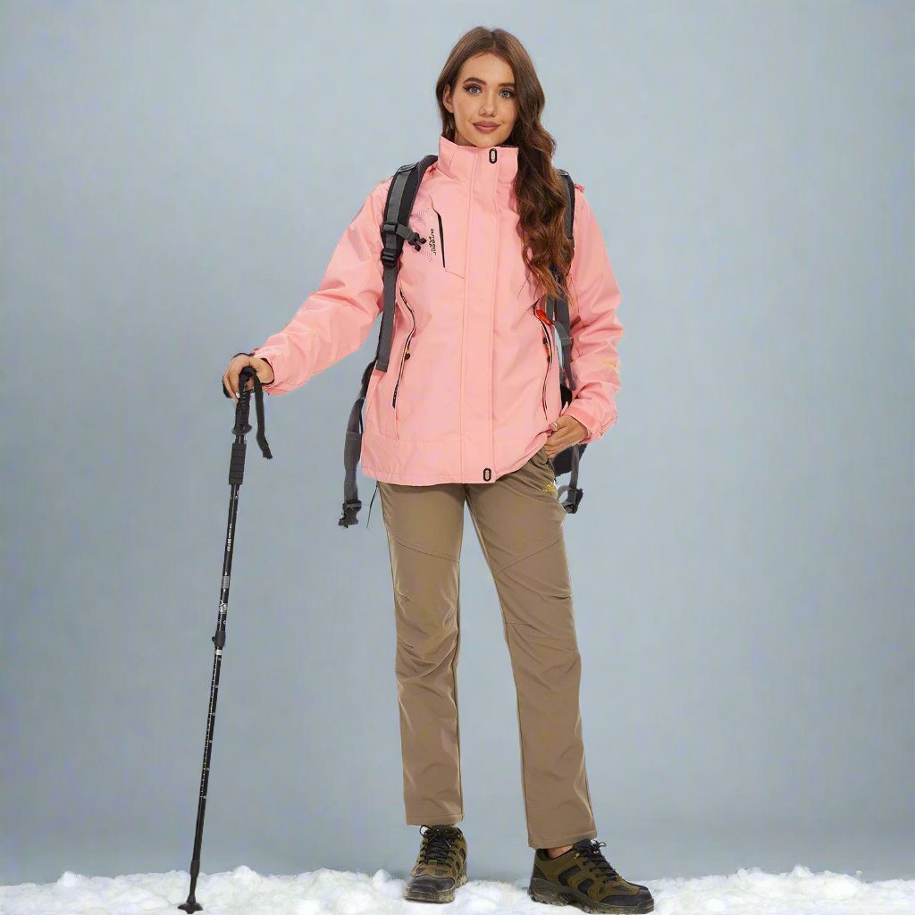 Women's Winter Jacket - Waterproof and Windproof - Insulated with Hood - Adjustable Cuffs