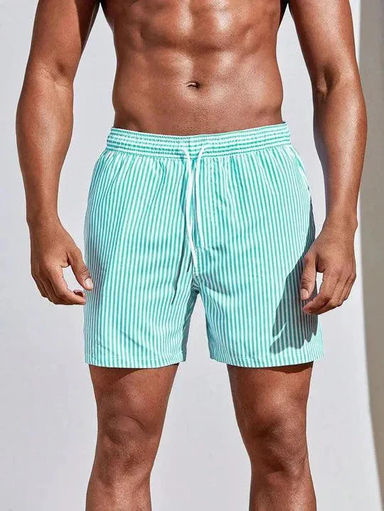 Men's Swim Trunks – Relaxed Fit – Quick-Drying – Adjustable Drawstring