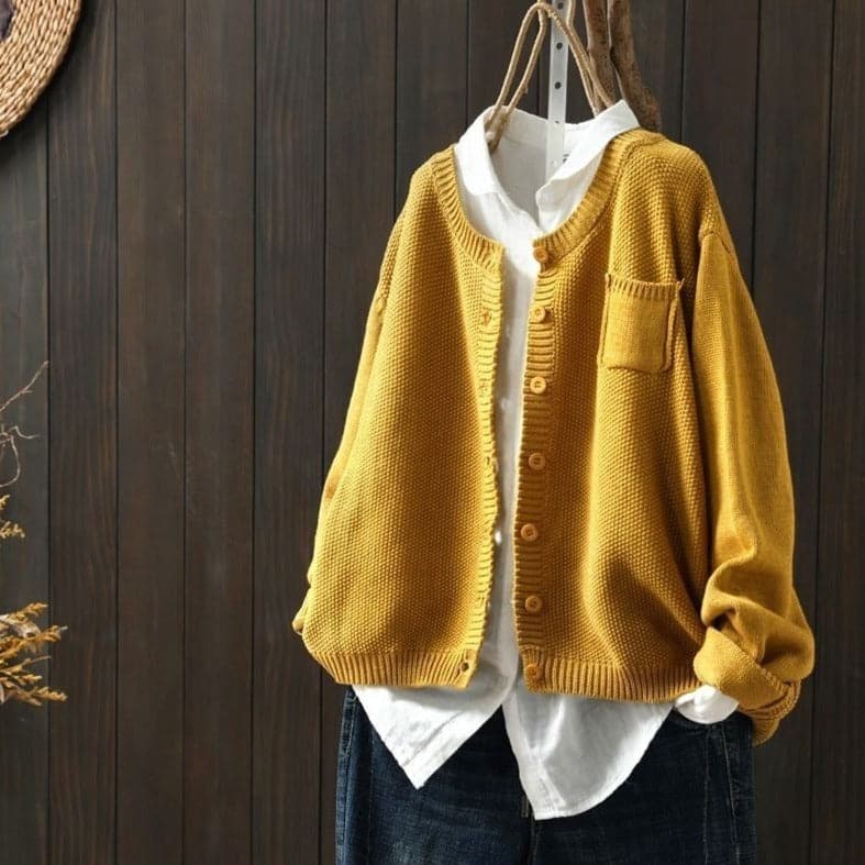 Women's Cardigan - Knit - Button Closure - Oversized Fit - Soft and Comfortable