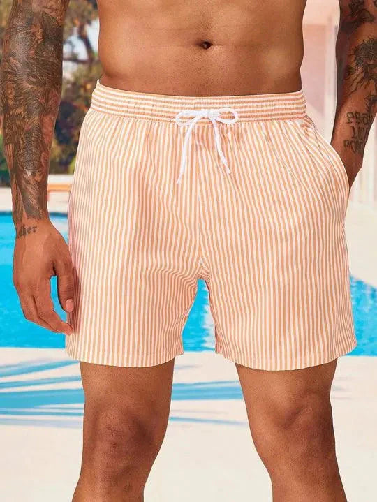 Men's Swim Trunks – Relaxed Fit – Quick-Drying – Adjustable Drawstring
