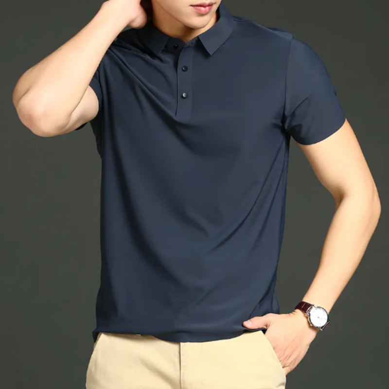Men's Polo Shirt – Slim Fit – Lightweight Luxury Fabric – Short Sleeves – Breathable