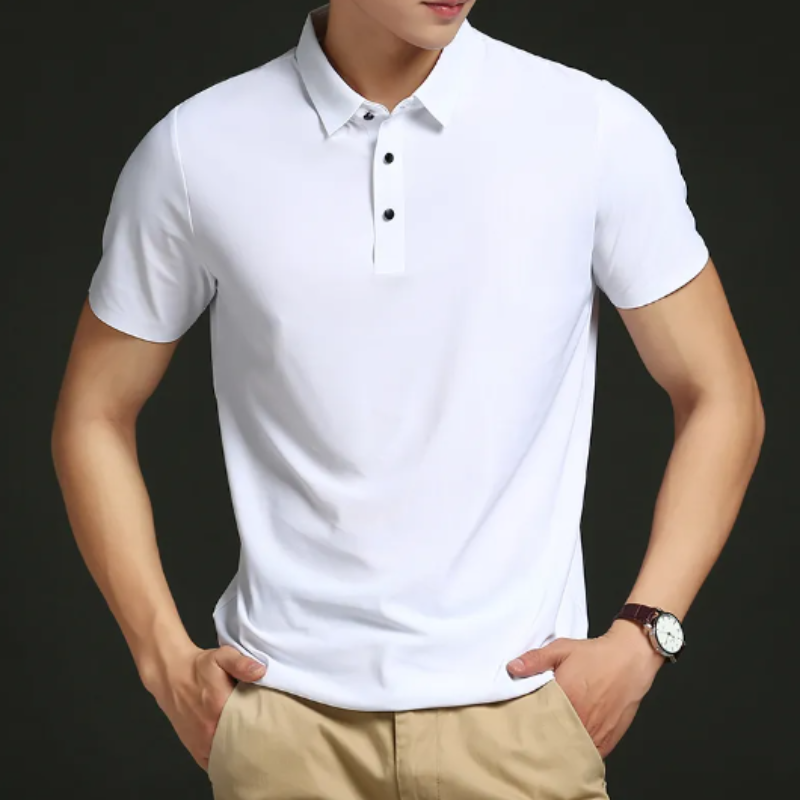 Men's Polo Shirt – Slim Fit – Lightweight Luxury Fabric – Short Sleeves – Breathable