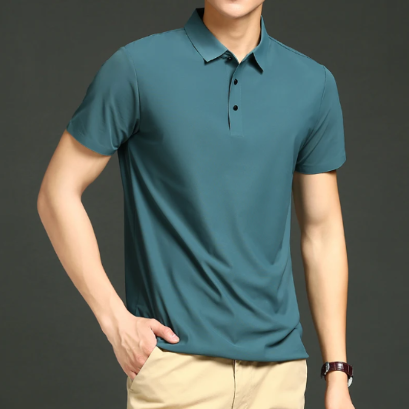 Men's Polo Shirt – Slim Fit – Lightweight Luxury Fabric – Short Sleeves – Breathable