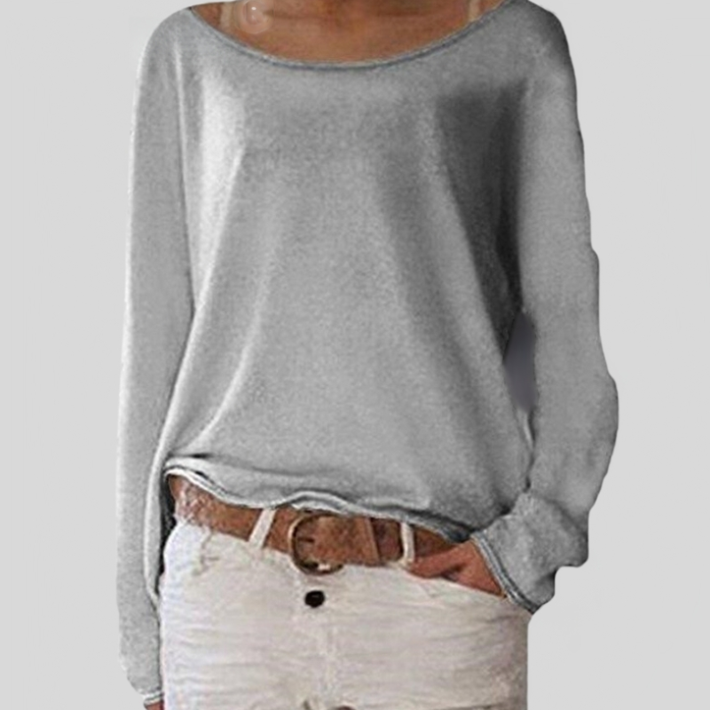 Harper Draped Off-Shoulder Blouse | Loose Fit Boat Neck Blouse