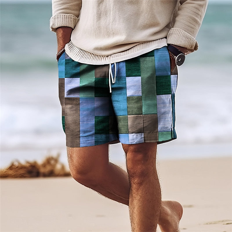 Men's Swim Shorts – Quick-Drying Fabric – Regular Fit – Medium Leg Length – Adjustable Waist