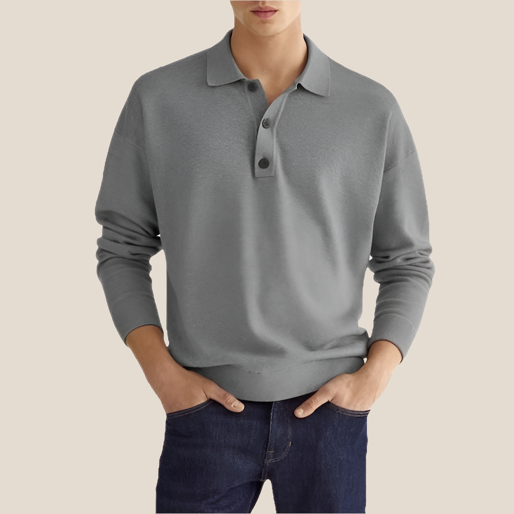 Herre polo shirt – klassisk pasform – blød bomuldsblanding – ribmanchetter