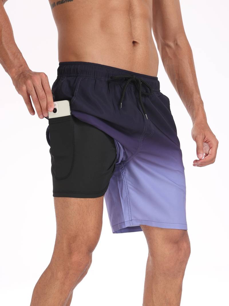 Men's Swim Shorts – Quick-Drying Lightweight Material – Relaxed Fit – Mid-Length