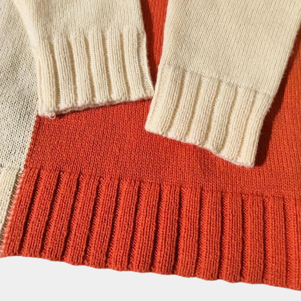 Dame Strikket Sweaterkjole - Oversized Pasform - Blød og Varm - Ribbet Kant