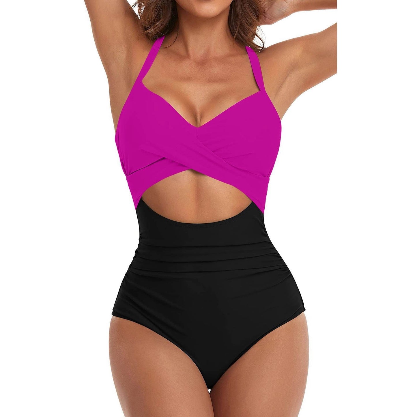 Swimsuit for Women – Slim Fit – Padded Cups – Halterneck with Cutout