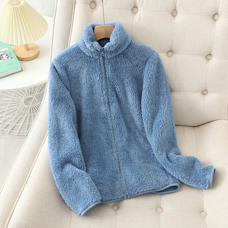 Women's Fleece Jacket – Soft Coral Fleece – Relaxed Fit – Reversible – High Neck