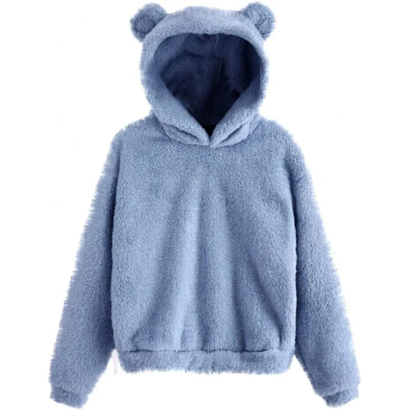 Women's Hoodie – Soft Fleece – Relaxed Fit – Long Sleeves – Hood with Ears