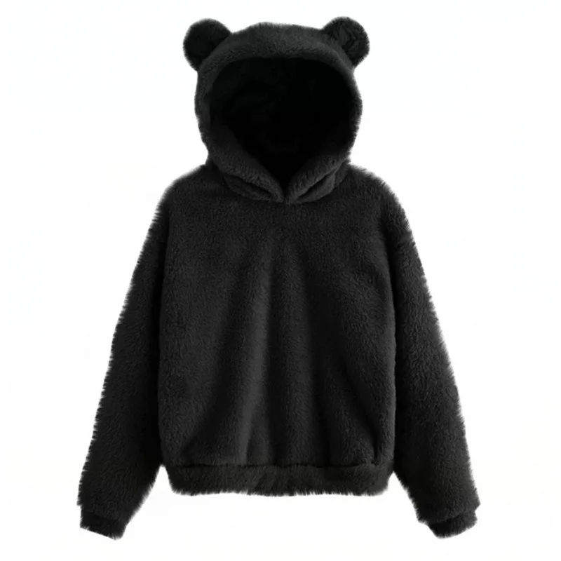 Women's Hoodie – Soft Fleece – Relaxed Fit – Long Sleeves – Hood with Ears