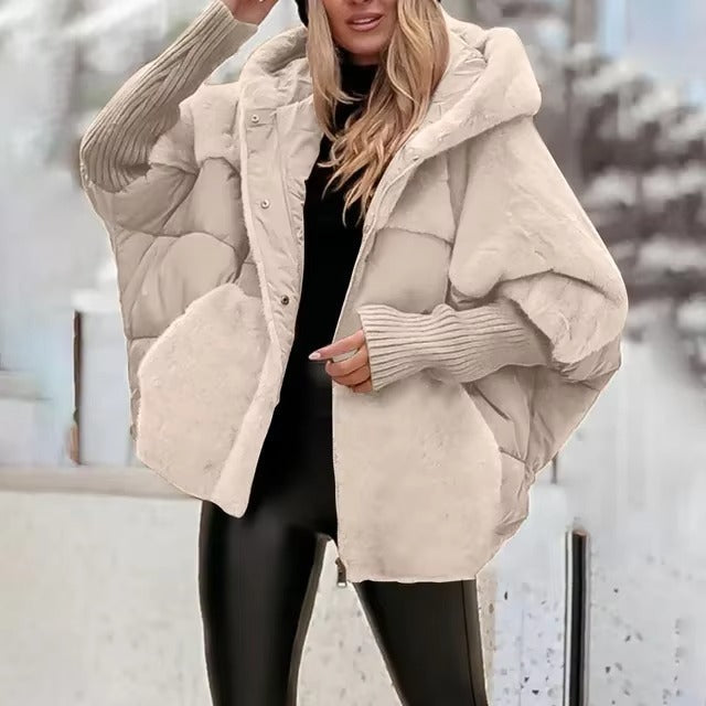 Women’s Jacket - Woven - Oversized Fit - Hooded - Ribbed Cuffs - Hip Length