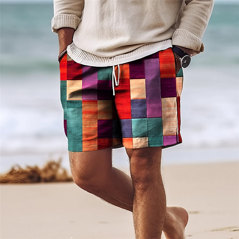Men's Swim Shorts – Quick-Drying Fabric – Regular Fit – Medium Leg Length – Adjustable Waist
