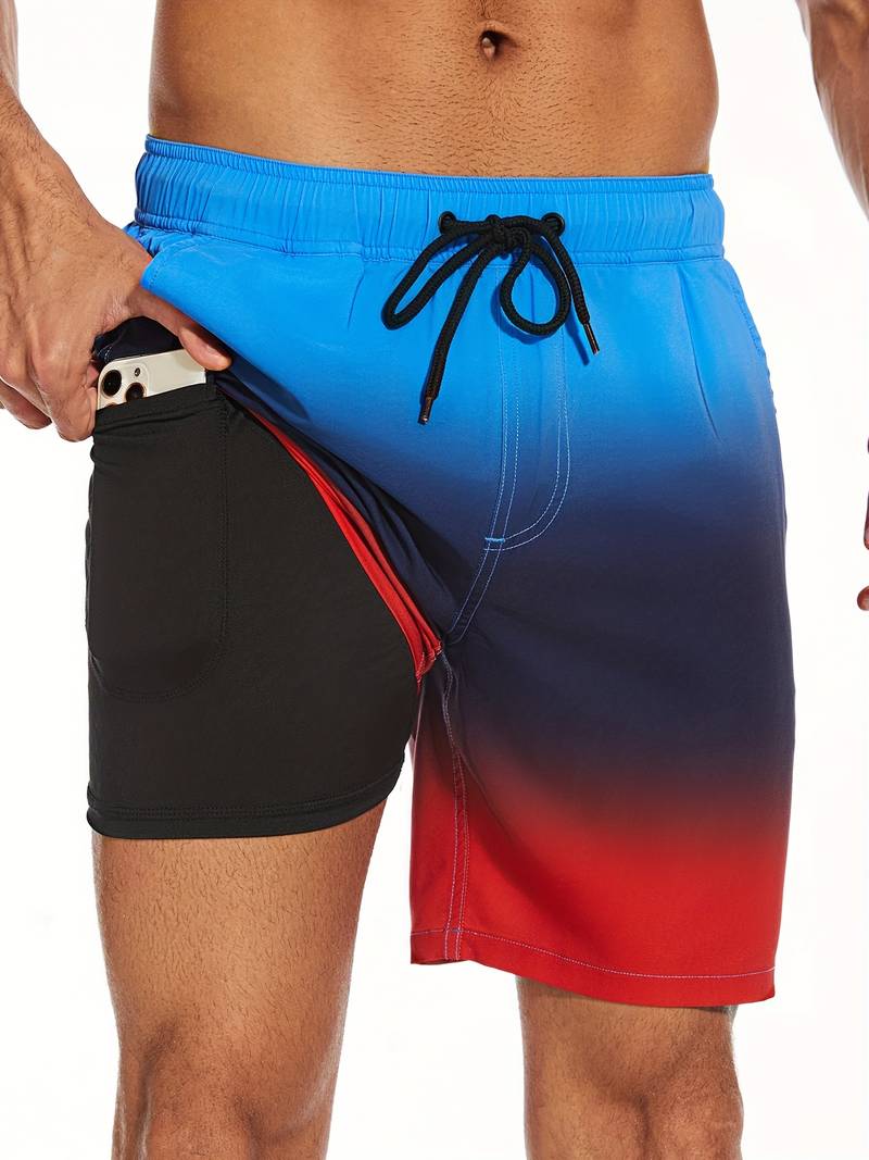 Men's Swim Shorts – Quick-Drying Lightweight Material – Relaxed Fit – Mid-Length