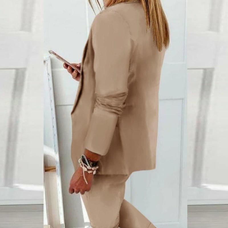 Women's Jumpsuit - Tailored Blazer & Jogger Pants - Elegant & Comfortable