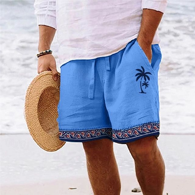 Men's Swim Shorts – Relaxed Fit – Graphic Print – Breathable Fabric – Knee Length