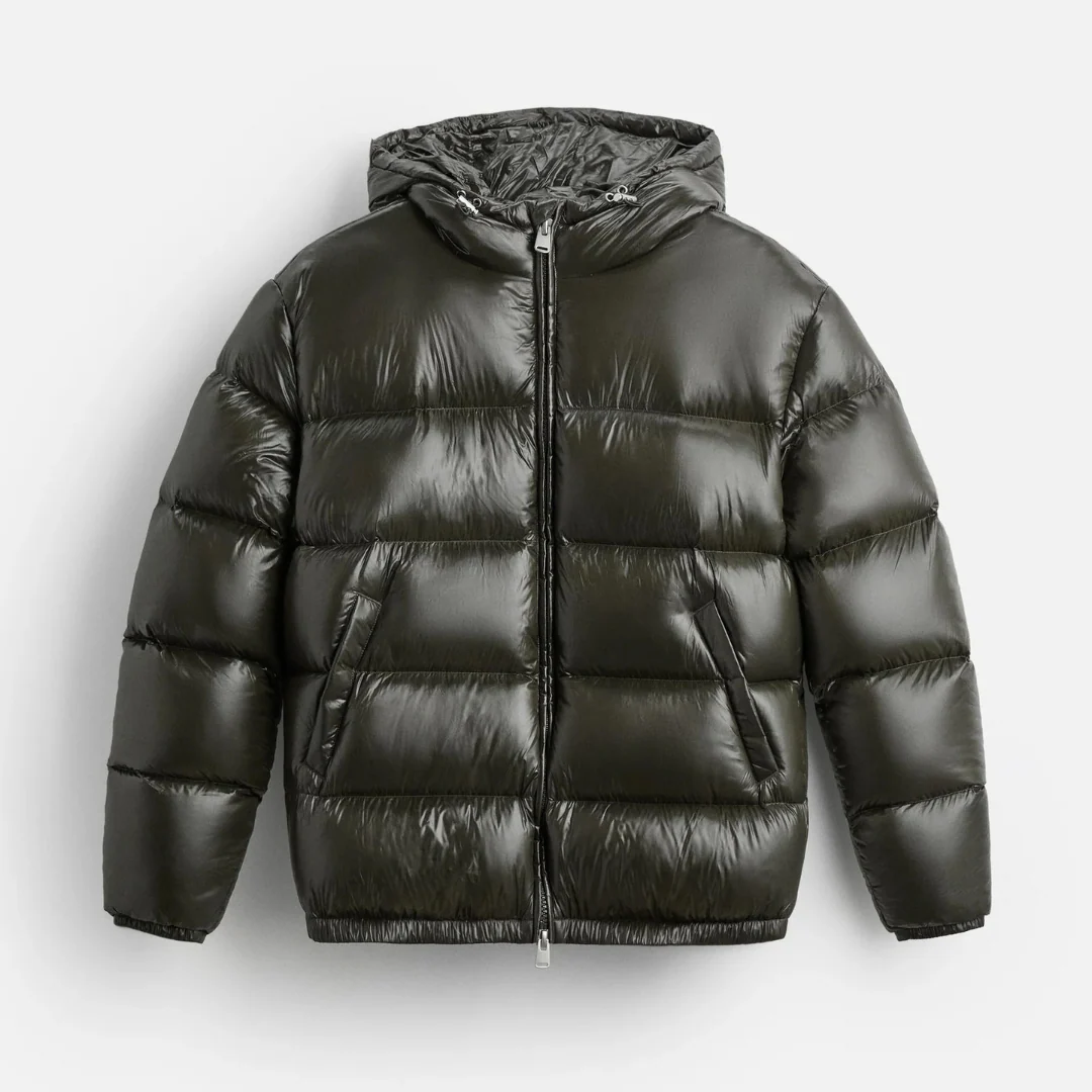Men’s Puffer Jacket - Quilted - Oversized Fit - Hooded - Waist Length