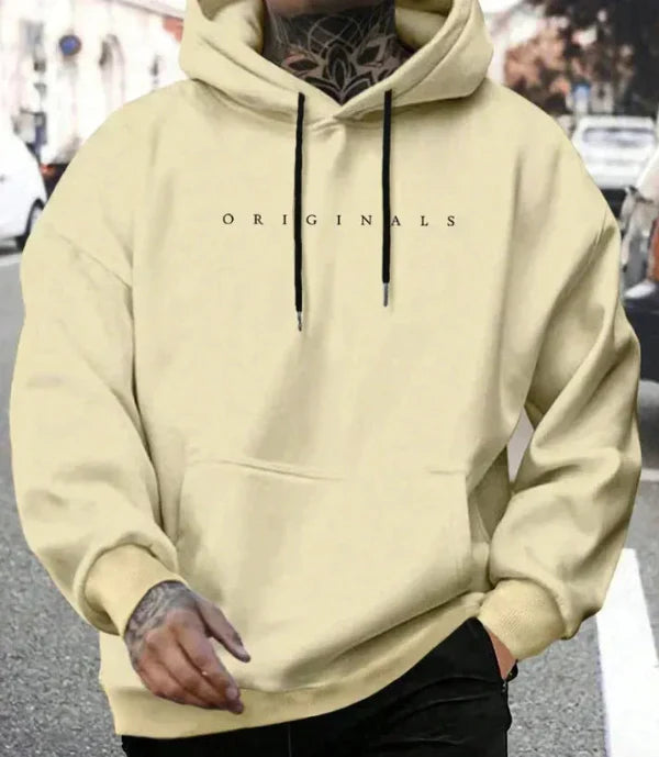 Men's Hoodie – Relaxed Fit – Soft Breathable – Kangaroo Pocket – Drawstring Hood