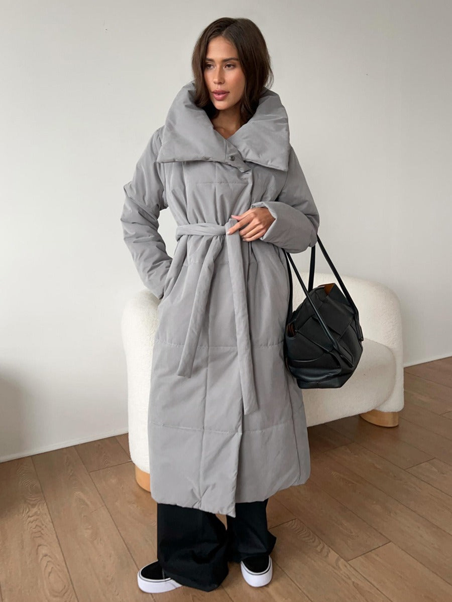 Women’s Coat - Synthetic - Quilted Padding - Oversized Fit - Maxi Length