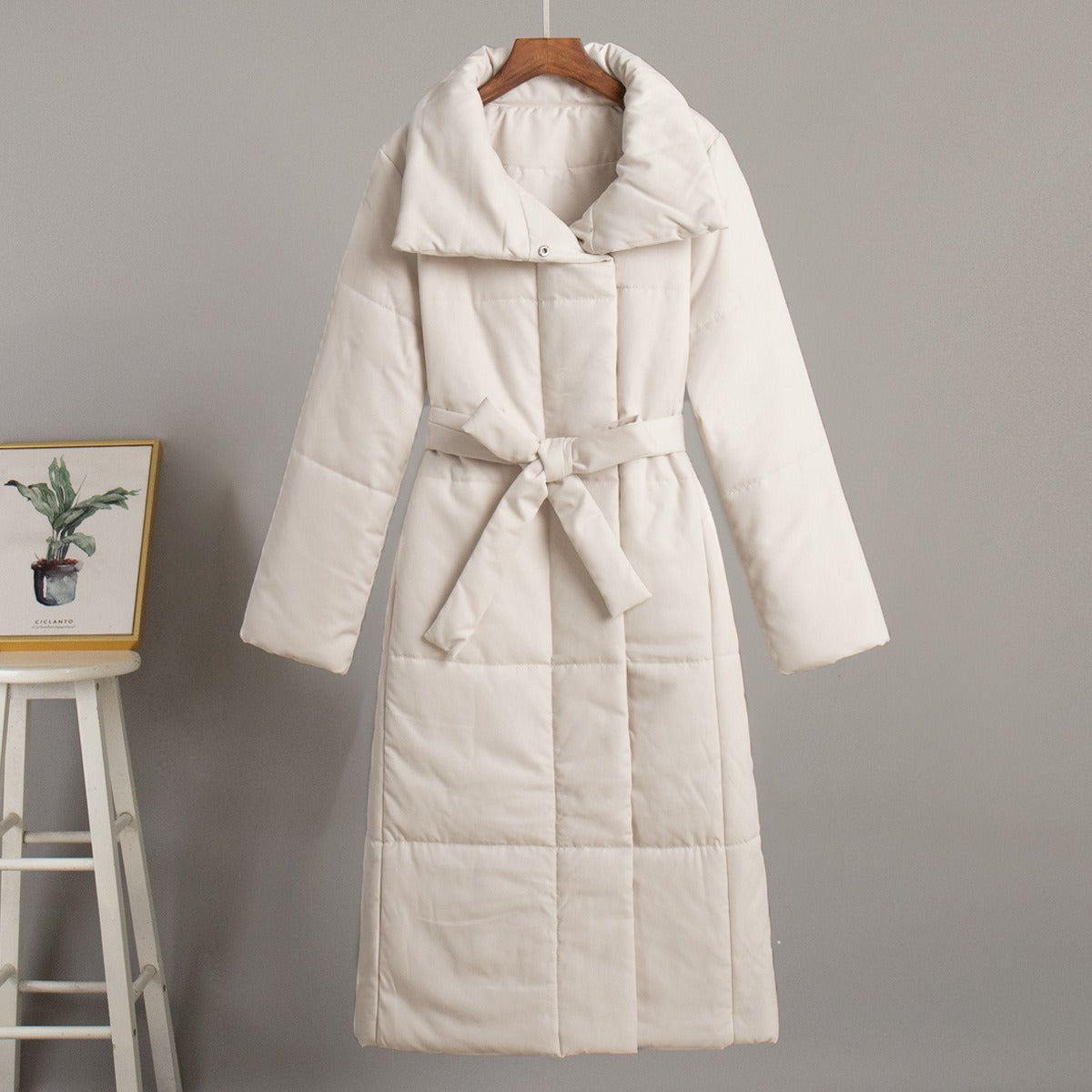 Women’s Coat - Synthetic - Quilted Padding - Oversized Fit - Maxi Length