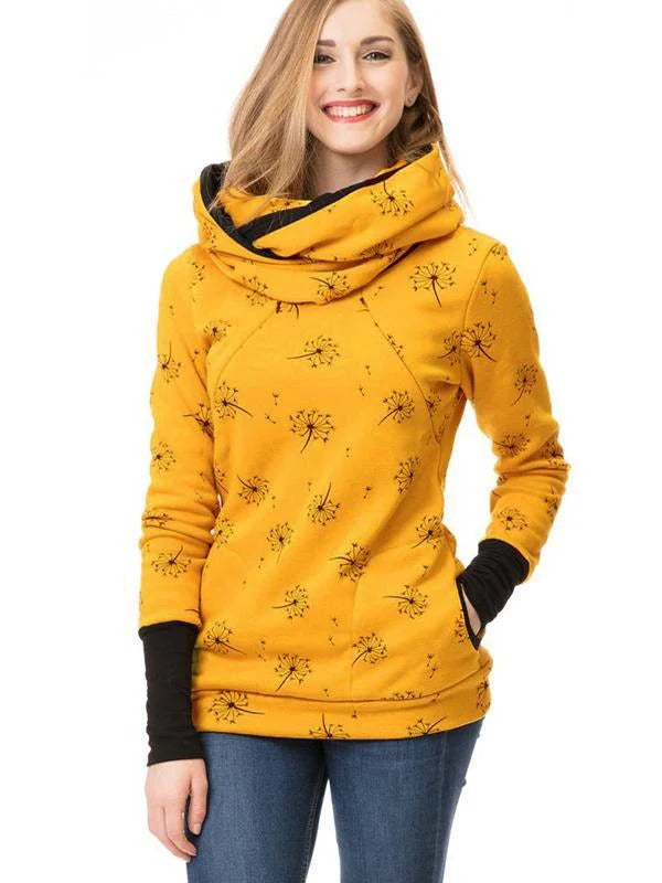 Women's Sweatshirt – Relaxed Fit – Floral Print – Nursing Ready Discretion