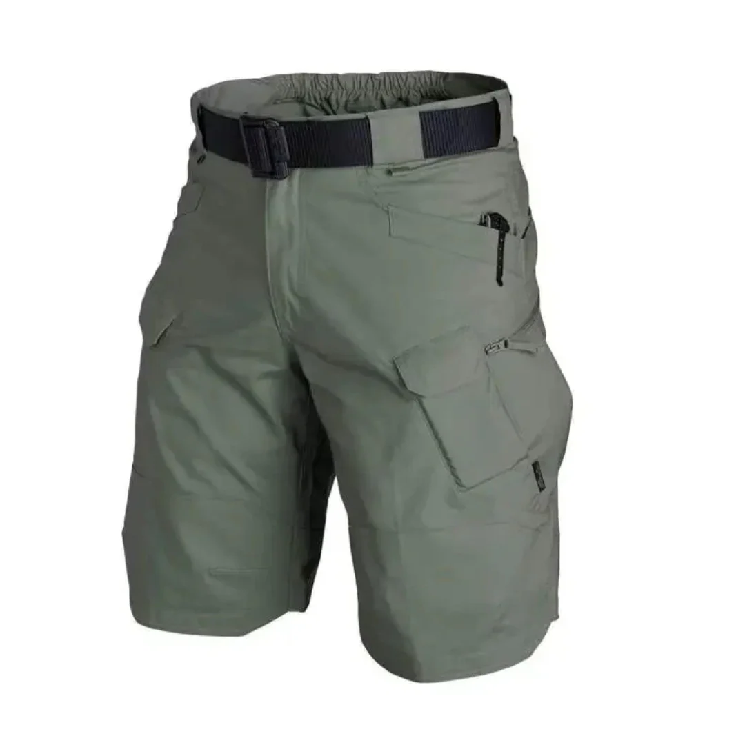 Men's Cargo Shorts – Relaxed Fit – Breathable Lightweight Fabric – 6 Zipper Pockets – Integrated Belt