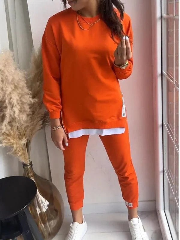 Women's Loungewear Set – Oversized Sweatshirt and Tapered Joggers – Soft Comfort Fit