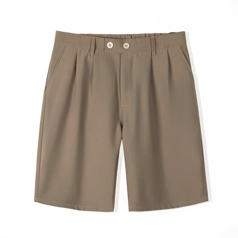 Herre Shorts - Skræddersyet Design - Plisseret Front - Knælængde - Afslappet Pasform