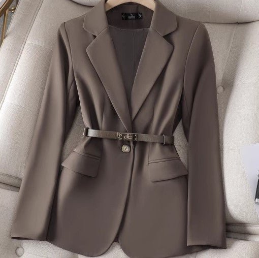 Women's Blazer – Tailored Fit – Belted Waist – Long Sleeves – Formal Look