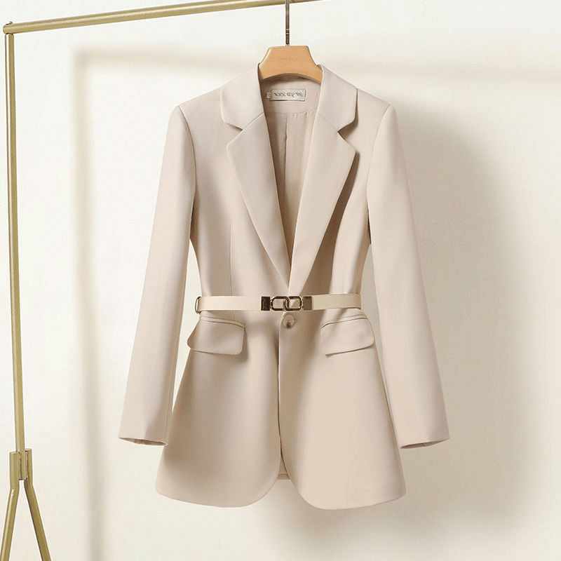 Women's Blazer – Tailored Fit – Belted Waist – Long Sleeves – Formal Look