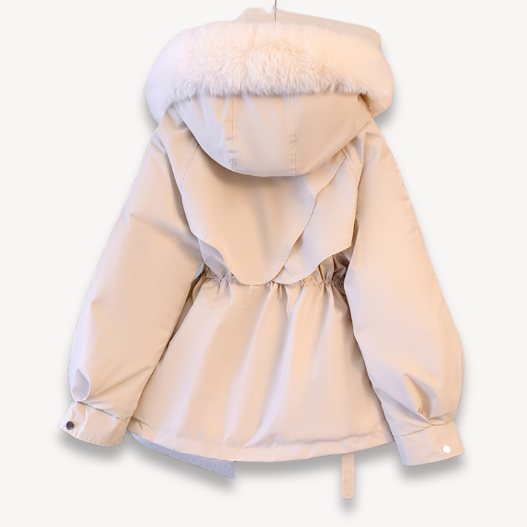 Women’s Parka Jacket - Faux Fur Lining - Removable Hood - Adjustable Fit