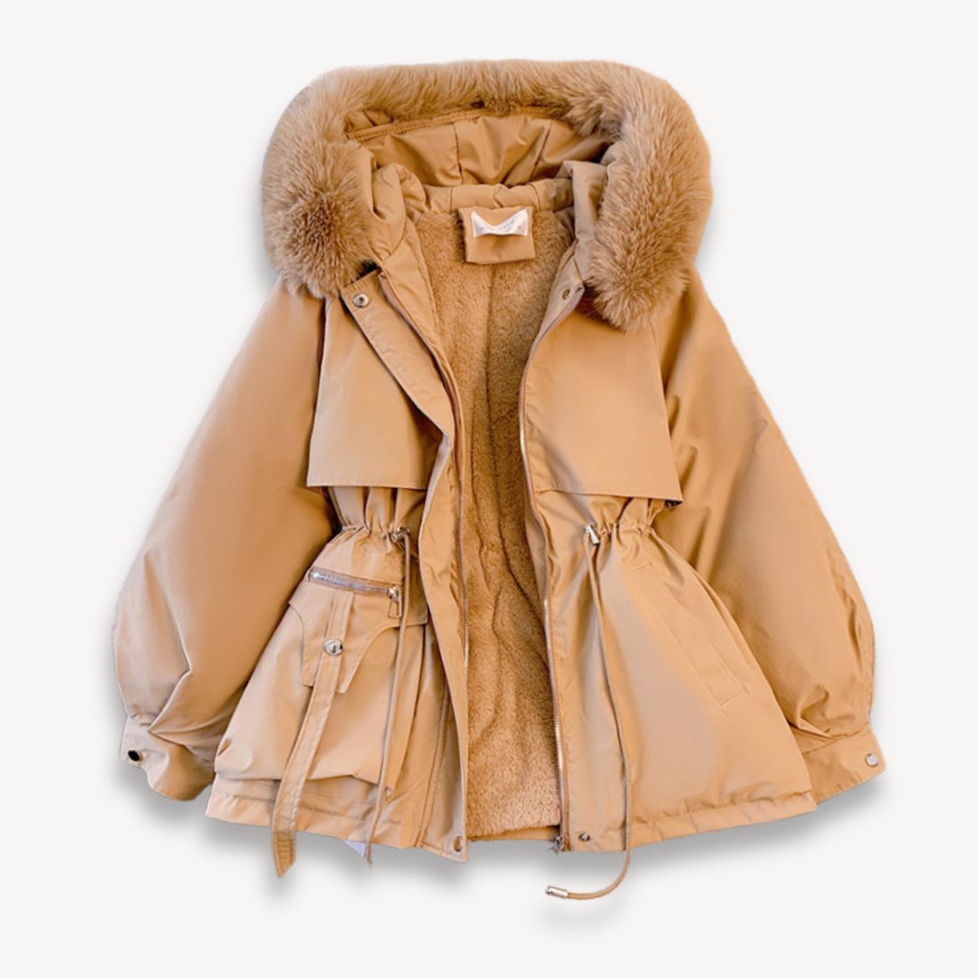 Women’s Parka Jacket - Faux Fur Lining - Removable Hood - Adjustable Fit