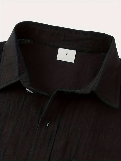 Men's Shirt - Short-Sleeved Button-Up - Classic Collar - Regular Fit - Breathable