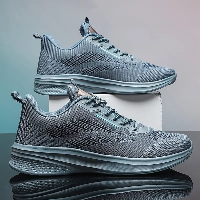 Men's Sneakers – Breathable Mesh – Lightweight Design – Shock-Absorbing Rubber Sole