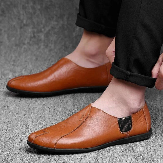 Herresko Loafers – Ægte Læder – Slip-On – Komfortabel Fleksibel Sål