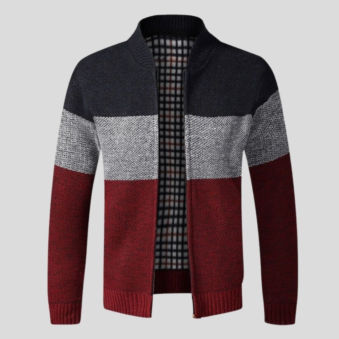 Andre - Cardigan med tricolore-design