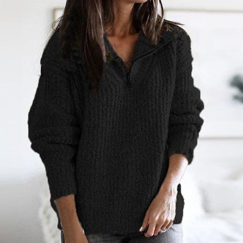 Cozy Heather Knit Pullover, komfort og stil i én blød pakke til kvinder