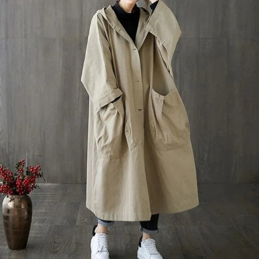 Célina - Oversized trenchcoat med store sidelommer