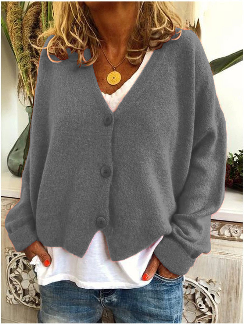 Women’s Cardigan – Lightweight – Relaxed Fit – V-Neck Button Front