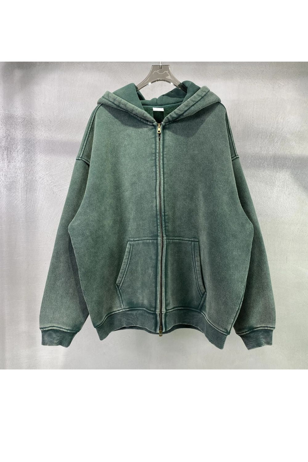 Cozy Vintage Zip-Up Hoodie til Kvinder – Ubesværet Komfort og Stil