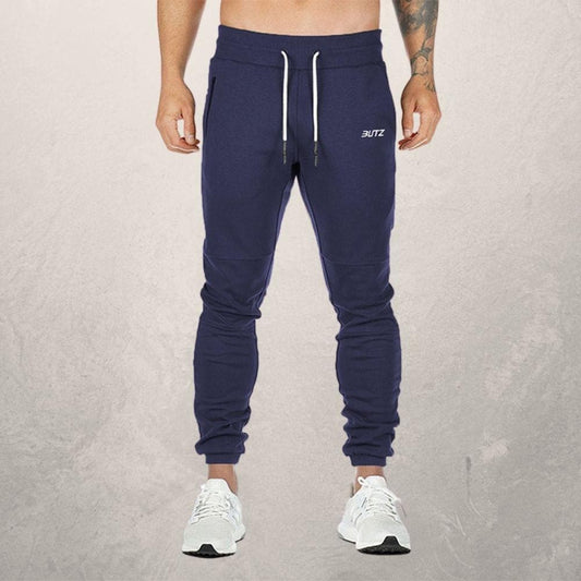 Herrebukser Joggers - Slim Fit - Elastisk Talje med Snøre - Ribmanchet - Lynlåslommer